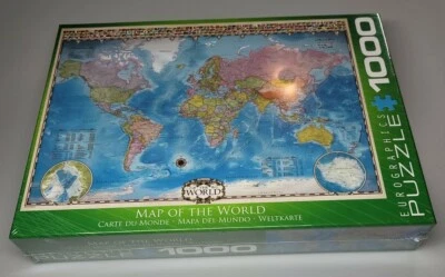 Eurographics 1000 Piece Map of the World Puzzle Sealed - Image 1 of 2