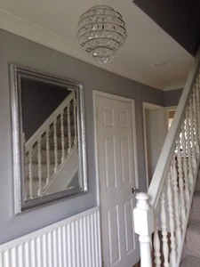 Hallway Wallpaper - Plain Silver Grey - 20000 - Illusion - Modern Smooth Feature - Picture 1 of 5