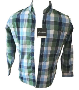 NWT Eddie Bauer Travex Men's Long Sleeve L/S LS Button Shirt On Go Check Small S - Picture 1 of 12