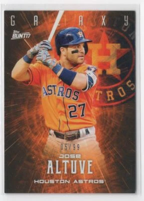 2017 Topps Bunt Galaxy Jose Altuve 05/99 Houston Astros #G-JAL - Image 1 of 2