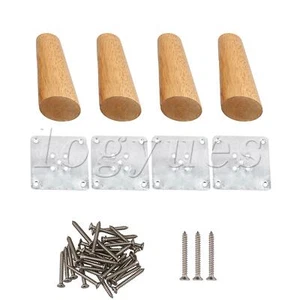 4PCS 120mm Feet Wooden Furniture Legs for Sofa Cabinets Table Bed Load 100kg - Picture 1 of 6