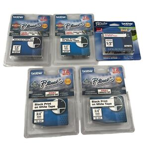 Brother P-Touch Label Cartridges TZ-211 1/4" TZ-231 1/2” TZe-232 1/2” TZ241 3/4”