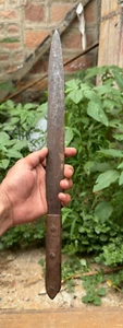 Antique Old Collectible Hand Forged Solid Iron Mughal Dagger Katar Talwar Sword - Picture 1 of 11