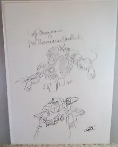 Frank Kelly Freas sketch for Mercenary's Handbook - Original Art 7X10 MECH suits - Picture 1 of 3