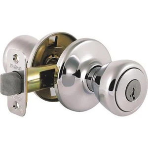 (6)-Kwikset Satin Nickel Mobile Home Entry Door Keyed Lockset 400M 26D CP K6 V1 - Picture 1 of 1
