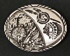 Large Vintage SSI Diamond Cut Indian Chief Belt Buckle Handcrafted in USA 4&quot;