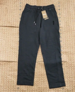 New HUGO BOSS mens black Athleisure track trouser tracksuit bottoms pants Small - Picture 1 of 12