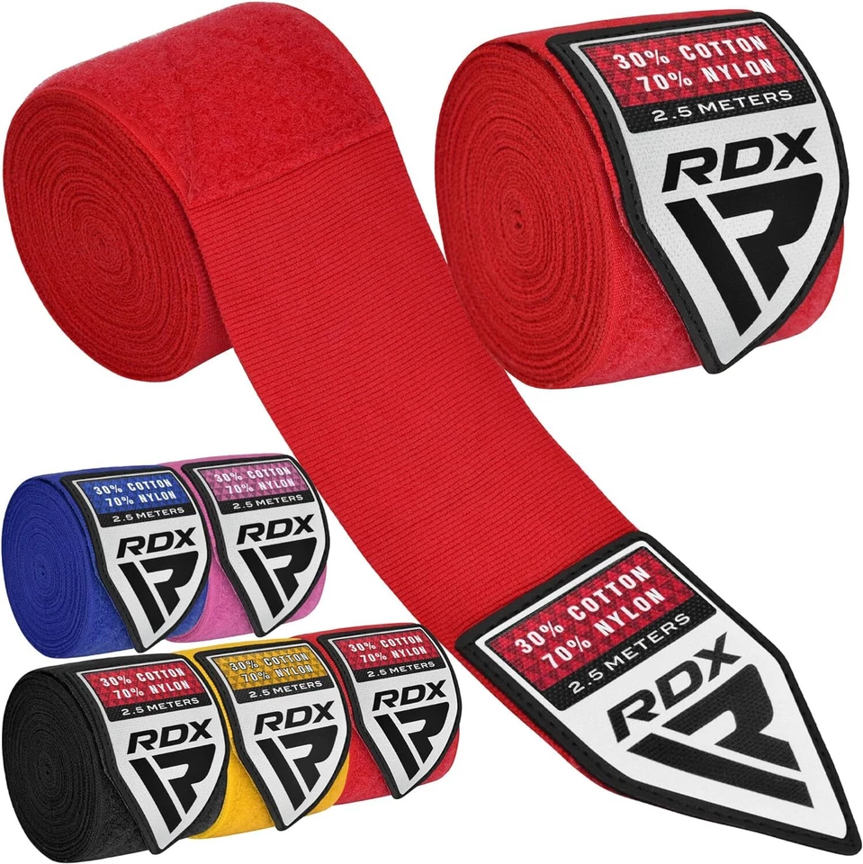 RDX Boxing Wraps Kids 2.5M Inner Gloves, Elasticated Thumb Loop Bandages MMA - Image 1 of 1
