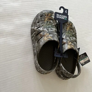 Rugged Shark Boys' EVA Lightweight Camo Clogs Size 4 Realtree Edge NEW - Picture 1 of 2