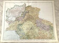 1919 Large Antique Map of North West India Afghanistan Punjab Kashmir Delhi 