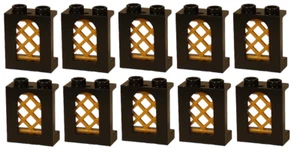 Lego 10x Ventana Negra 1x2x2 (90195) Enrejado Dorado (38320) ¡NUEVO!¡! - Imagen 1 de 1