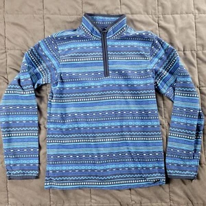 Oshkosh Boys 14 Blue Striped 1/4 Zip Sweater Long Sleeve Warm School Casual - Picture 1 of 9