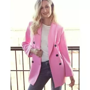 CeCe Double Breasted Blazer Pink Begonia price $129 price tag size 16W New Tags - Picture 1 of 8