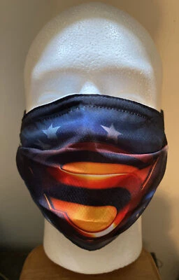 Kids Face Mask Superman Cotton W 2 Filters! Brand New!! Free Shipping!! - Image 1 of 2