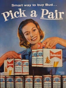 1960 vintage Budweiser print ad, Smart way to buy Bud... - Picture 1 of 1