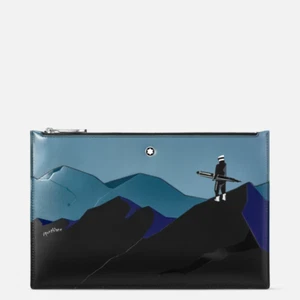 $1025 MSRP - Montblanc MEISTERSTÜCK SCENIC POUCH SNOWBOARDER MB130033 130033 - Picture 1 of 7