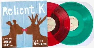 Relient K Let It Snow Baby Let It Reindeer Red & Green Colored Vinyl LP New - Image 1 of 3