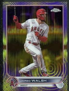 Jared Walsh 2022 Topps Chrome Purple/Yellow Sonic /299 #24 Angels MLB - Picture 1 of 2
