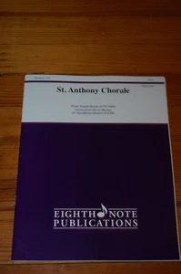 St. Anthony Chorale-Score and Parts-For Saxophone Quartet-Brand New - Picture 1 of 2