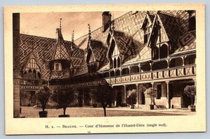 Postal antigua Francia, Beaune, Cour d'Honneur de l'Hostel-Dieu (ángulo sur) - Imagen 1 de 2