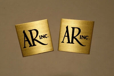 2 Акустические исследования динамик латунный значок - лучший - AR-4x логотип ярлык табличка - Изображение 1 из 2