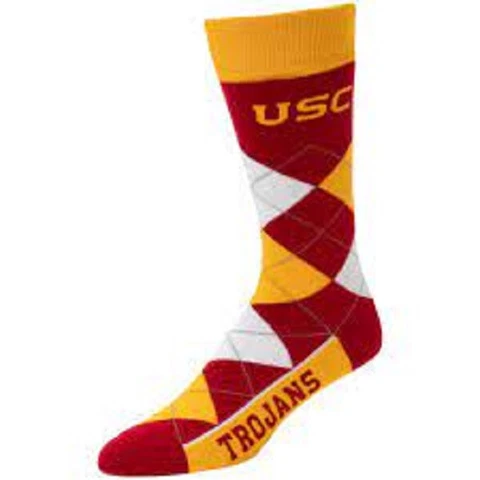 USC Trojans Southern California Argyle Dress Socks One Size Fits Most Team Color Cover