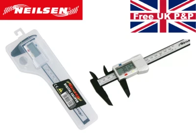 Digital Schieblehre Kohlefaser Verbundstoff Körper Lineal Abmessen 150mm 15.2cm - Image 1 of 2