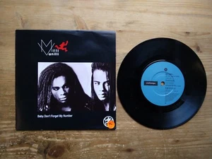Milli Vanilli Baby Don't Forget My Number EX 7" Single Vinyl Record COOL178 - Picture 1 of 2