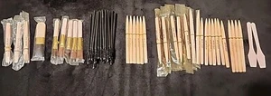 Vintage Lot of Mary Kay Brushes Pink Retractable Sable Lip Eye Spatula Mascara - Picture 1 of 8