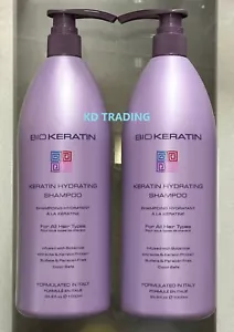 (2-Pack) BIO KERATIN ~ Botanical KERATIN Argan Protein HYDRATING SHAMPOO 1000ml - Picture 1 of 4