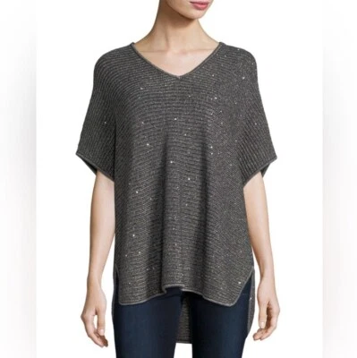 Neiman Marcus Cashmere Collection Sequin Shaker Tunic Alpaca Wool Size Medium - Image 1 of 4