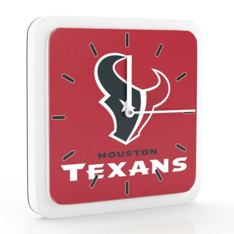 New 3 in 1 NFL Houston Texans Home Office Decor Wall Desk Magnet Clock 6" Cover
