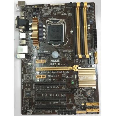 100% Tested FOR ASUS Z87-K Motherboard Supports LGA1150 DDR3 ATX - Image 1 of 3