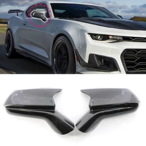 Tapa cubierta de espejo retrovisor de fibra de carbono para Chevrolet Camaro SS RS ZL1 LT 16-2022 - Imagen 1 de 11