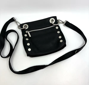 Hammitt Los Angeles Black Leather Crossbody Bag Purse Red Interior Small - Picture 1 of 22