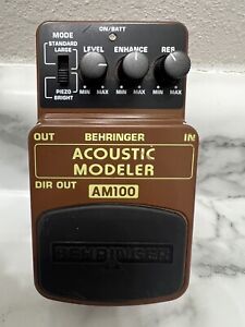 Behringer AM100 Acoustic Modeler Simulator Guitar Effect Pedal Very Good