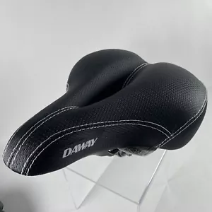 DAWAY Comfortable Men Women Bike Seat C99 Memory Foam Padded Leather Wide - Picture 1 of 8