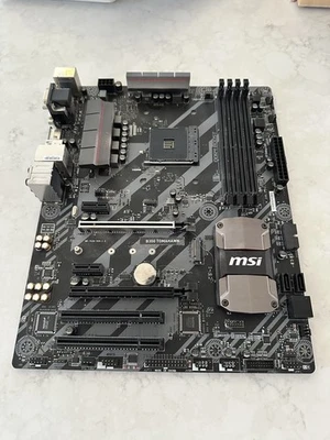 MSI B350 TOMAHAWK SOCKET AM4 MOTHERBOARD - WORKING- Sold As Is - Image 1 of 4