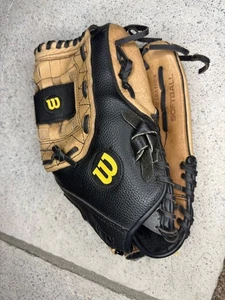 Wilson A360 Softball Handschuh 13" schwarz hellbraun Rechtshand Wurf Echtleder Erwachsene - Bild 1 von 6