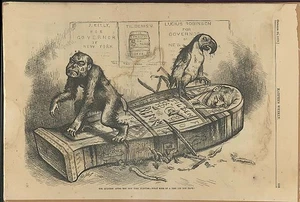 Kelly, Robinson & Tilden Thomas Nast cartoon 1879 - Picture 1 of 1