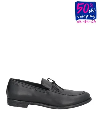 RRP€266 LE BOHEMIEN Leather Loafer Shoes US11 UK10 EU44 Black Flat Made in Italy - Image 1 of 4