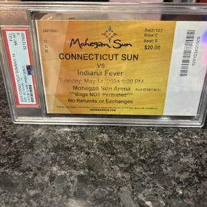 Caitlin Clark Debut WNBA full TICKET May 14 2024 PSA 8 Indiana Fever Sun - Picture 1 of 13