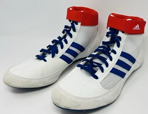 ADIDAS HVC 2 MENS ATHLETIC SHOES WRESTLING BOXING MMA RED WHITE BLUE SIZE 10 - Picture 1 of 8