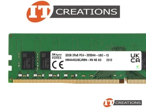 SK HYNIX 32GB PC4-25600AA-U DDR4-3200AA-U UNBUFF NON ECC MEMORY HMAA4GU6CJR8N-XN - Picture 1 of 2
