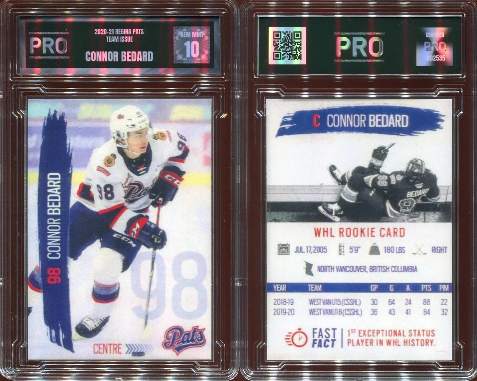 2020-21 REGINA PATS CONNOR BEDARD TEAM ISSUE PRO GEM MINT 10 - Image 1 of 1
