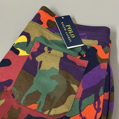 PRL Polo Ralph Lauren Doble Tejido Pantalones de Correr Estampado Camuflado Para Hombres Talla M Pantalones Medianos Foto 1 de 4