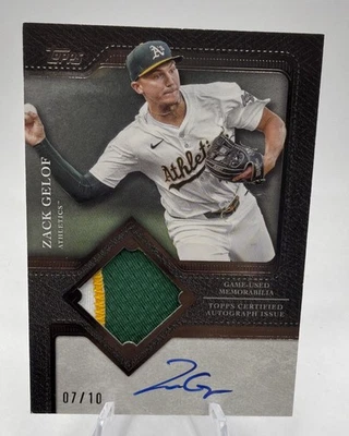 2025 Topps Update FLAGSHIP Zack Gelof Oakland Athletics BLACK  /10 Patch Auto - Image 1 of 2
