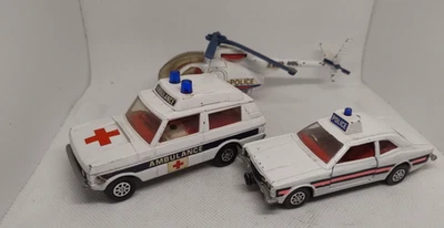 Corgi Whizzwheels Ambulance Range Rover + Police Ford Cortina GXL - Image 1 of 4