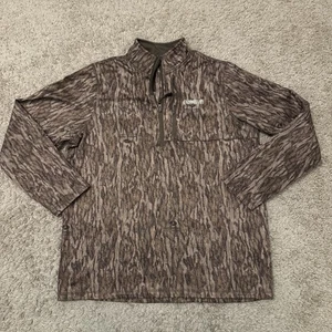 Magellan Outdoors Pullover Men Medium Camo Mossy Oak Fleece Hunt Gear 1/4 Zip - Picture 1 of 10