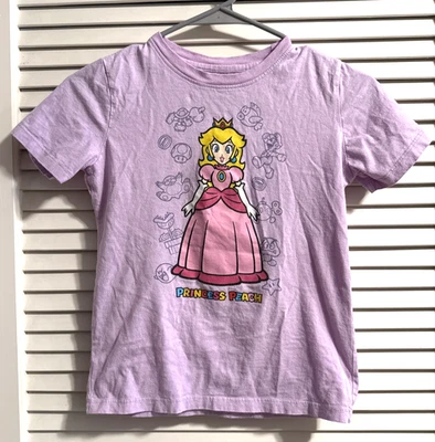 Camiseta Nintendo Princesa Melocotón Niñas Gráfico Talla 8 / M8 Super Mario Púrpura Foto 1 de 3